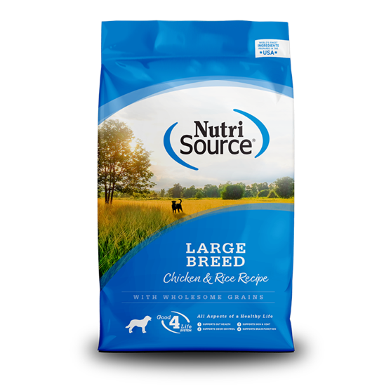 Nutri Source Adult Large Breed Chicken & Rice 26 lb Dog Food