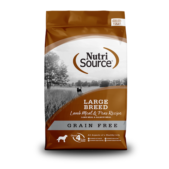 Nutri Source Grain Free Lamb Large Breed 30 lb Dog Food