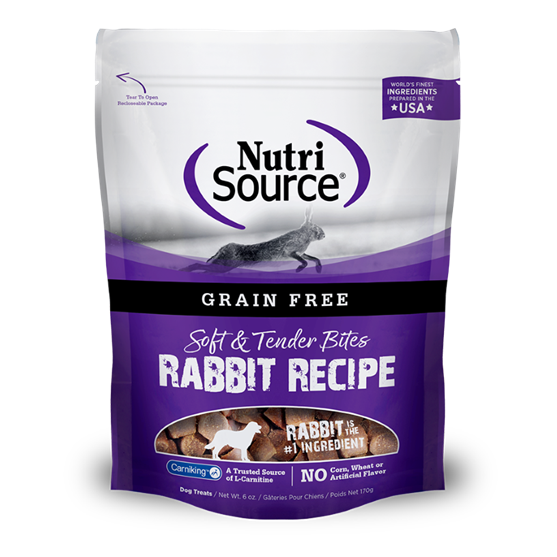 Nutri-Source Grain Free Rabbit Bites Dog Treat 6 oz