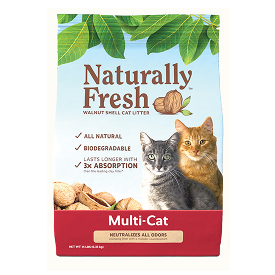 Naturally Fresh Multi-Cat Walnut Cat Litter 14 lb