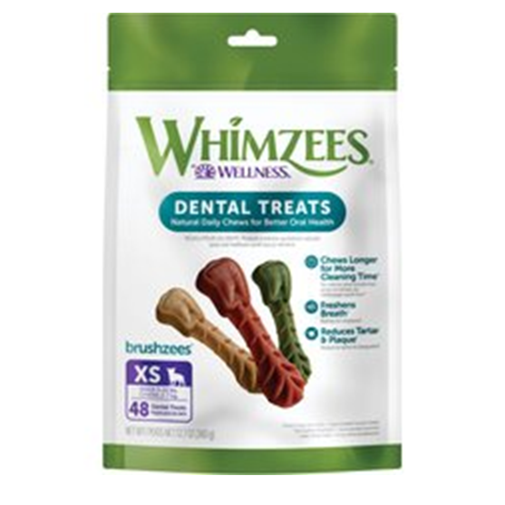 Whimzees Dog Treat Toothbrush Extra Small 49 pieces