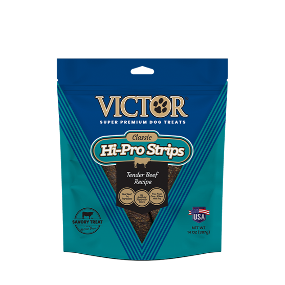 Victor Hi-Pro Strips Beef Recipe Dog Treats 14 oz