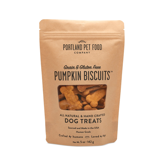 Portland Pet Food Pumpkin Brew Grain and Gluten Free Dog Biscuit 5 oz