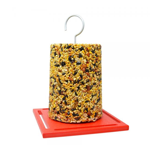 Songbird Essentials Recycled Red Large Cylinder Feeder