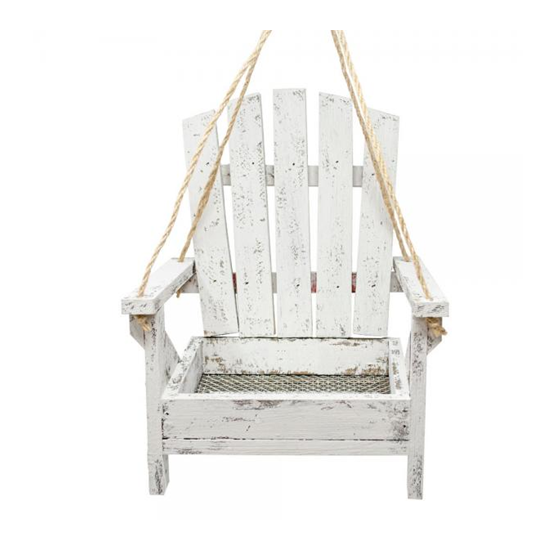 Backyard Essentials White Adirondack Chair Feeder