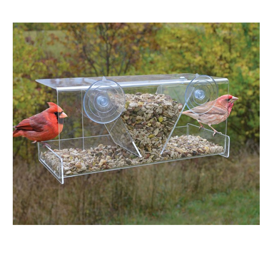 Songbird Essentials Clear View Hopper Deluxe Window Feeder