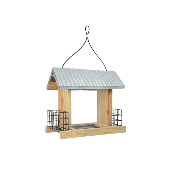 Nature's Way Galvanized Hopper with Suet Feeder