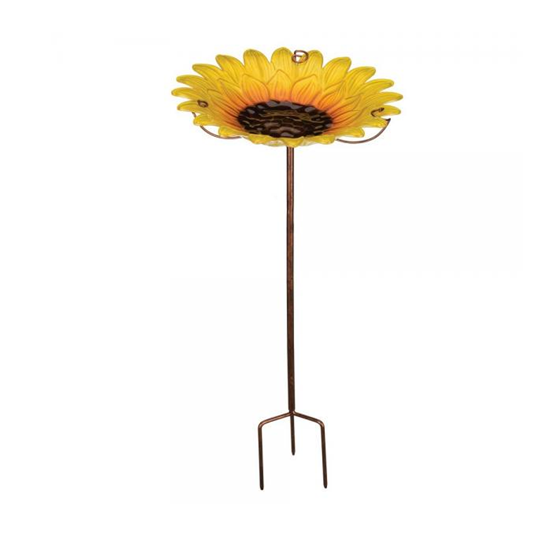 Regal Art And Gift Sunflower Birdbath with Stake