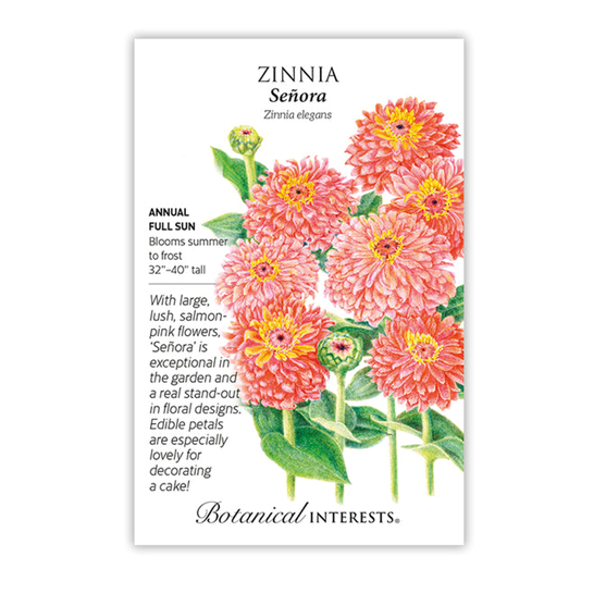 Botanical Interests Zinnia Senora