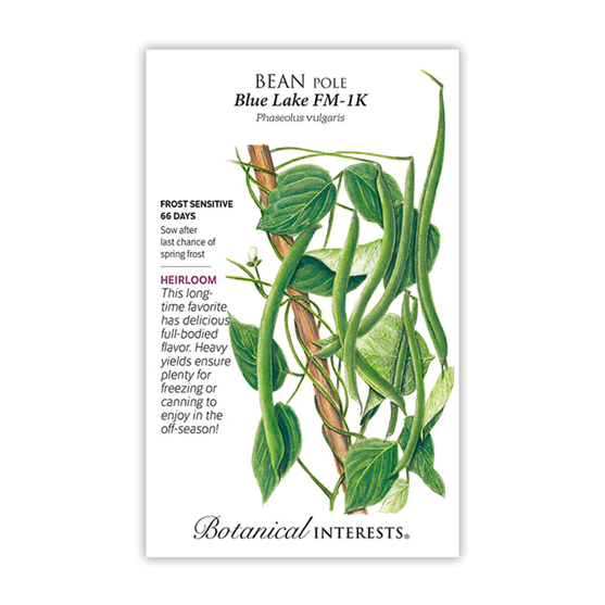 Botanical Interests Blue Lake Pole Bean 60gm