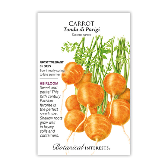 Botanical Interests Carrot Tonda Di Parigi