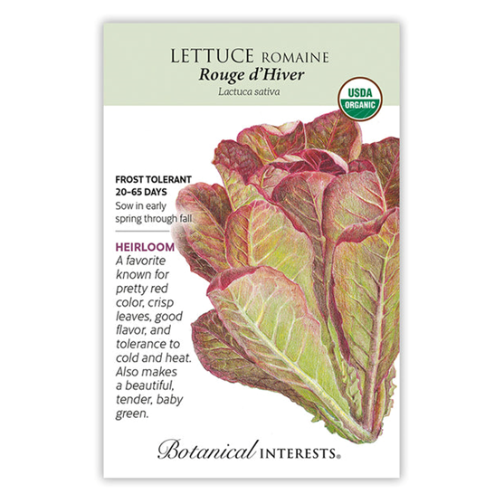 Botanical Interests Lettuce Romaine Rouge D'Hv Organic