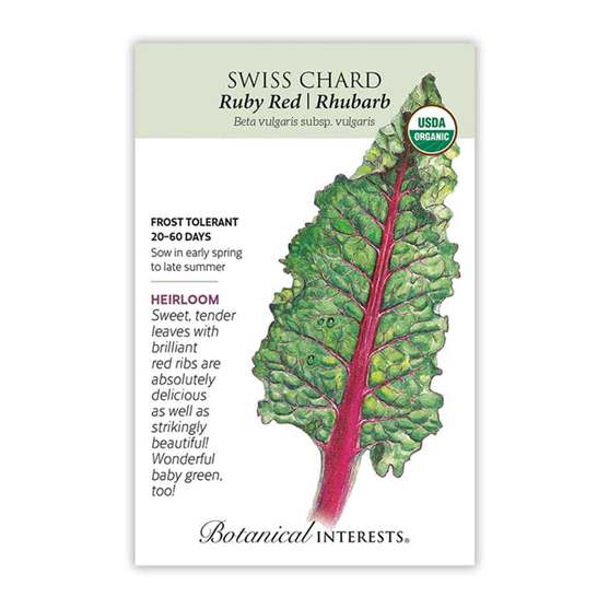 Botanical Interests Swiss Chard Ruby Red