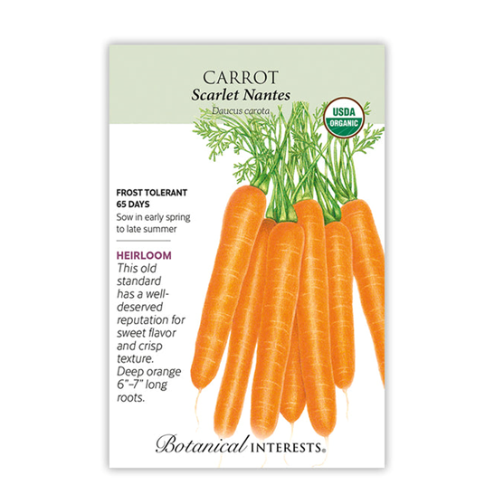 Botanical Interests Scarlet Nantes Carrot Seed Organic
