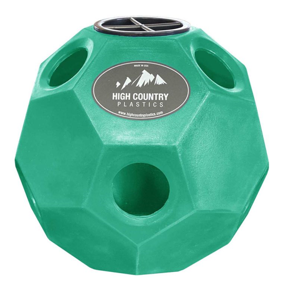 High Country Plastics Hay Play Equine Feeder Green
