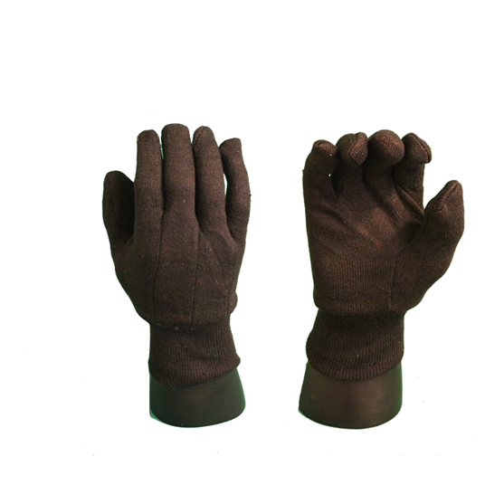 American Glove Cotton Jersey Brown Gloves Large