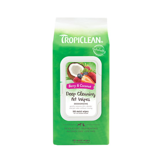 Tropiclean Deep Cleaning Wipes 100 count