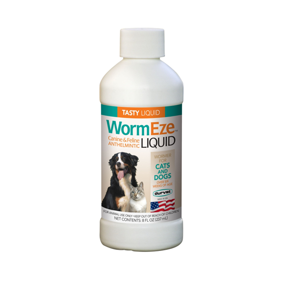 Durvet Wormeze Dog and Cat Liquid Wormer 8 oz