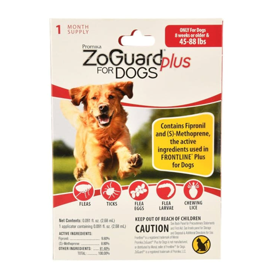 ZoGuard Plus for Dog 45-88 lb 1 pack