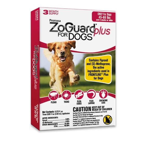 ZoGuard Dog 45-88 lb 3 pack