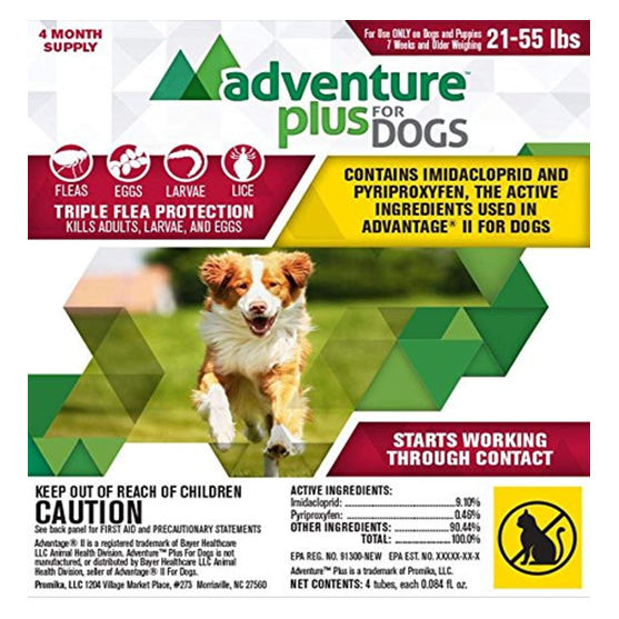 Adventure Plus Dog 21-55 lb 4 pack