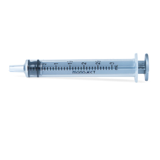 Disposable 3cc Regular Luer Tip Syringe