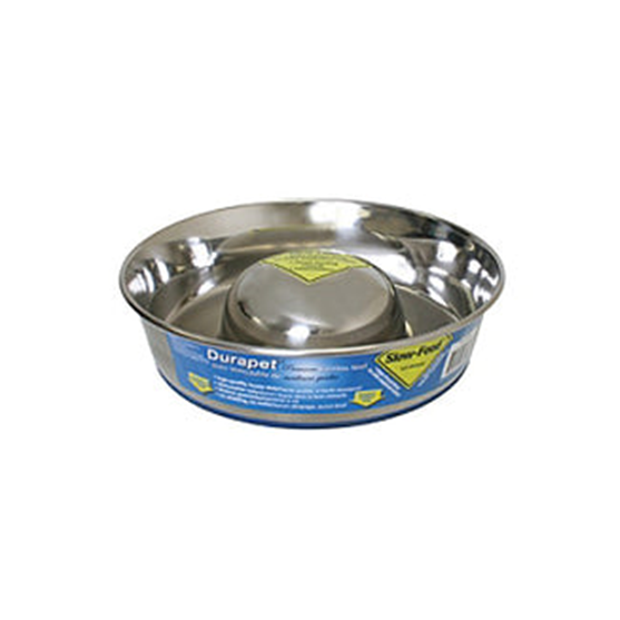 DuraPet Slow Feed Stainless Steel Dog Bowl Small