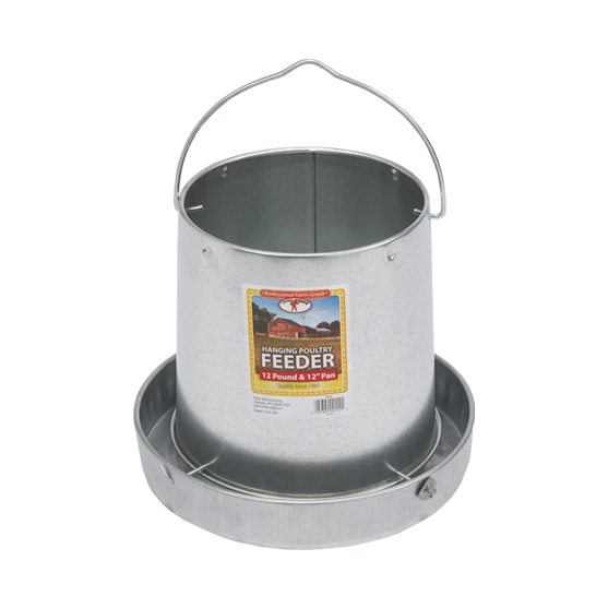 Miller Manufacturing Galvanized Hanging Poultry Feeder 12lb