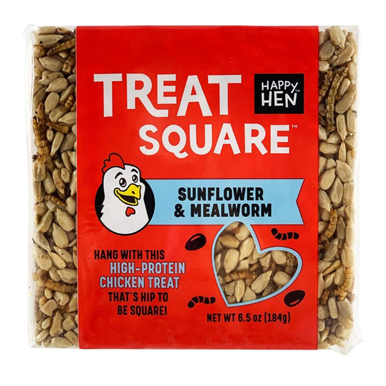 Happy Hen Treat Square Sunflower and Mealworms 6.5oz
