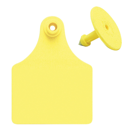Ear Tags Large Yellow Female with Backs Blank