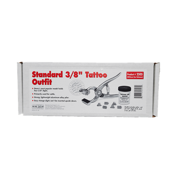 Tattoo Kit Standard 3/8" Cattle 2505 (without Ear Release)