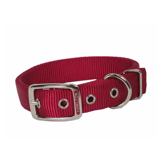 Hamilton Collar Double Thick 1"X24" Red