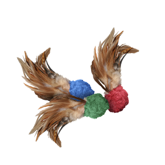 Kong Cat Crinkle Ball with Feathers