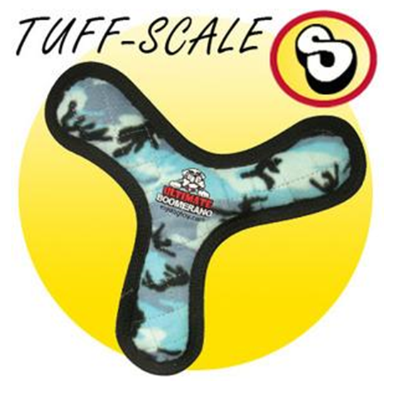 Tuffy's Junior Bowmerang Blue Camo Dog Toy