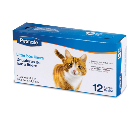 Pet Mate Cat Litter Pan Liner Large 12 pack