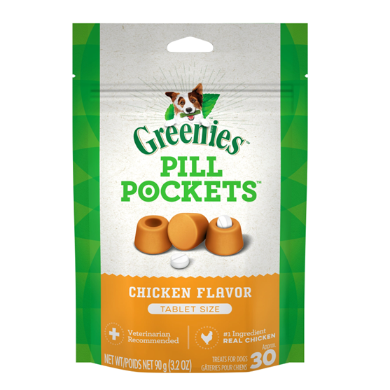 Greenies Pill Pockets Chicken Tablet Dog 3.2oz