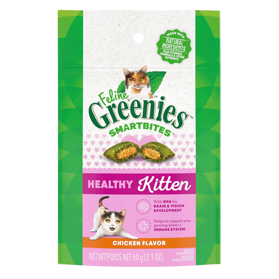 Feline Greenies Smartbites Kitten Chicken Treats