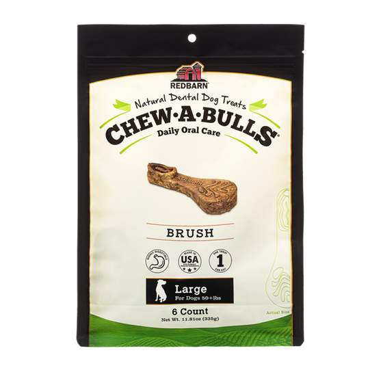 Redbarn Dental Chew-A-Bulls Large Brush 6 pack