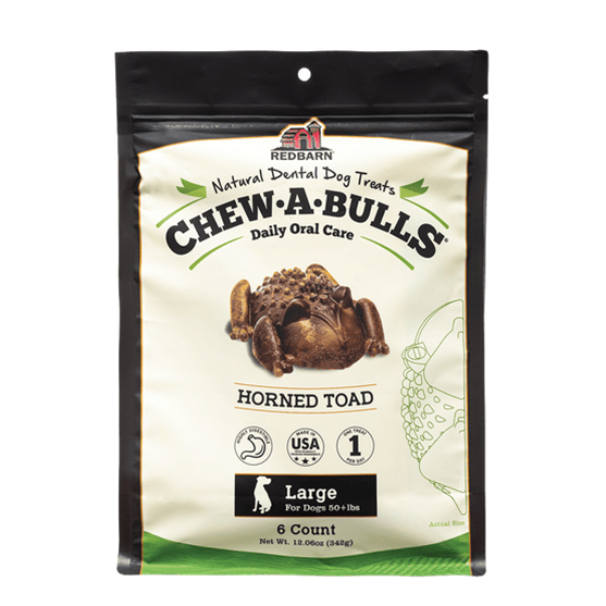 Redbarn Dental Chew-A-Bulls Large Toad 6 pack