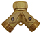 Brass Twin Shut Off Valve  (Bag with Prop 65) SPECIAL ORDER