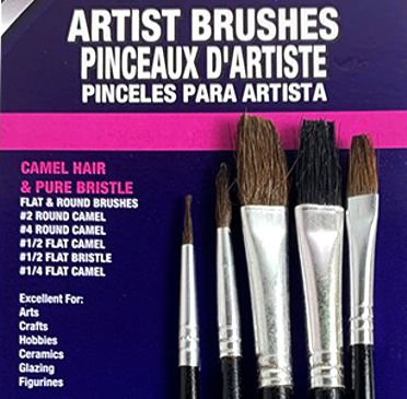 5 PIECE ART BRUSH ASSORTMENT