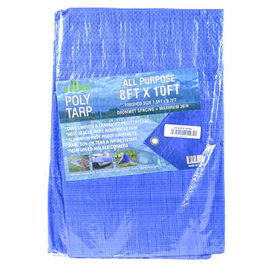 TARP BLUE POLY  8' X 10'
