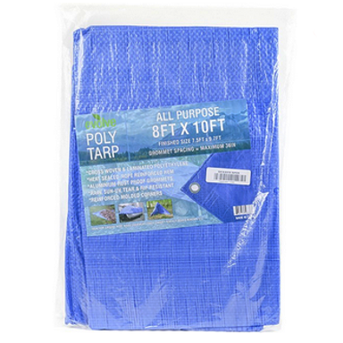 TARP BLUE POLY  8' X 10'