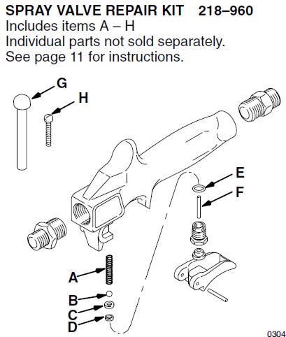 TRIGGER VALVE KIT  PT2000   D