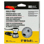 5"X 5&8 HOLE 80 HOOK LOOP 10PK