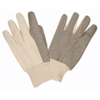 GLOVES WHITE COTTON DOT LRG