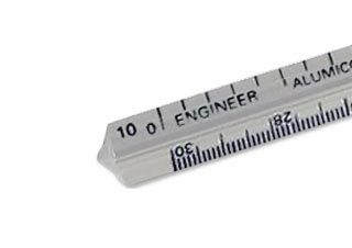 Alumicolor 6 inch Engineering Pocket Scale in Silver