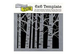 The Crafter's Workshop Stencils Aspen Trees 6x6