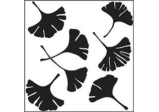 The Crafter's Workshop Stencils Ginkgo Leaves 6x6