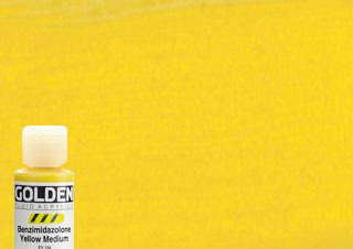 Golden Fluid Acrylic 1 oz. Benzimidazolone Yellow Medium